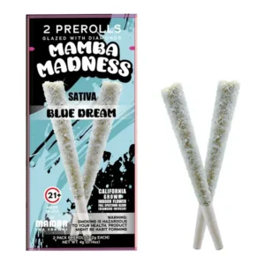blue dream mamba madness diamond infused pre rolls 2ct 4g