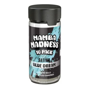 blue dream mamba madness glazed diamond pre rolls 10 pack jar 2gm