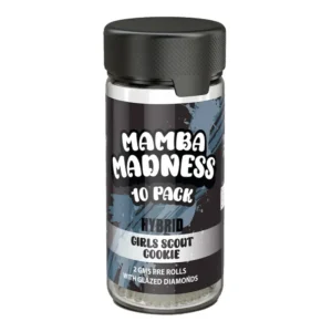 girls scout cookie mamba madness glazed diamond pre rolls 10 pack jar 2gm