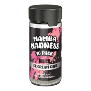 ice cream cake mamba madness glazed diamond pre rolls 10 pack jar 2gm