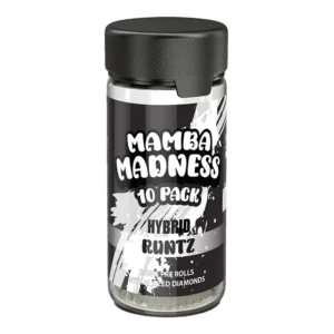 runtz mamba madness glazed diamond pre rolls 10 pack jar 2gm