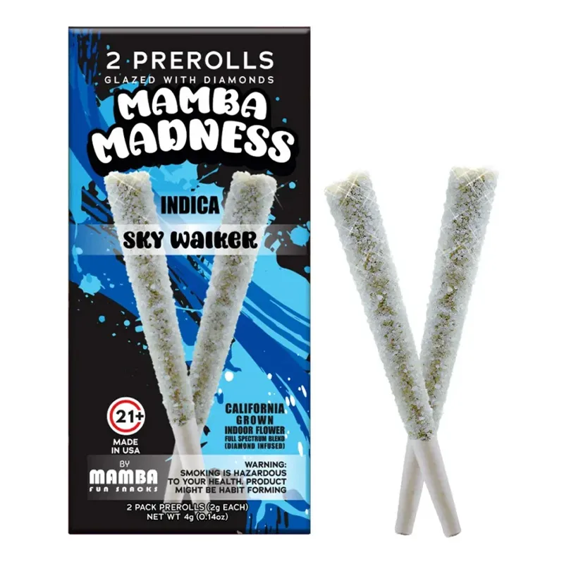 sky walker mamba madness diamond infused pre rolls 2ct 4g sky walker mamba madness diamond infused pre rolls 2ct 4g