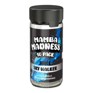 sky walker mamba madness glazed diamond pre rolls 10 pack jar 2gm